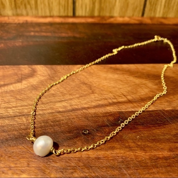 Freshwater Pearl 17" Gold Filled Chain Necklace - Picture 3 of 6